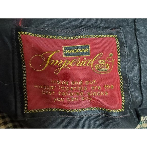 Vintage Haggar Imperial Women's Slacks Pants Size 20 Waist 40 Checkered Pattern - Picture 6 of 8